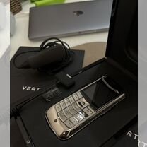 Vertu Constellation Polished Stainless Steel Black Leather