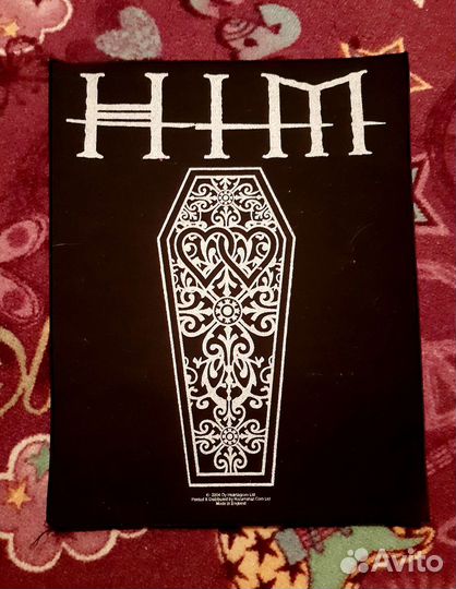 Нашивки на спину с группой HIM и Iron Maiden