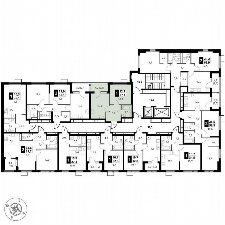 1-к. квартира, 37,1 м², 11/18 эт.