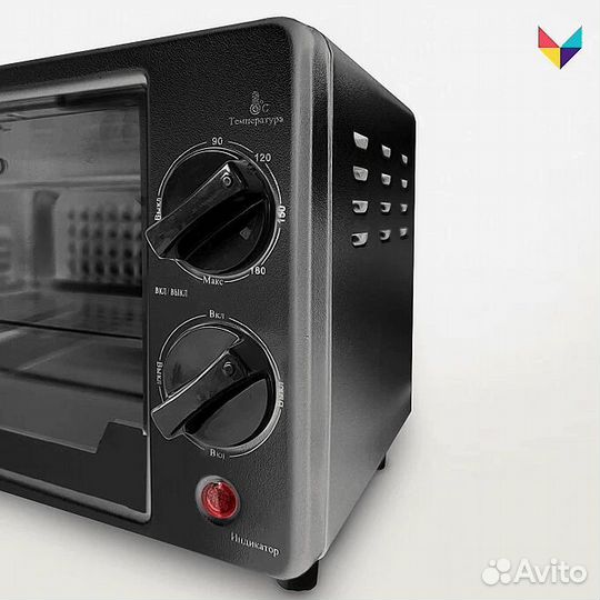 Компактная Настольная Мини-Печь. Черная