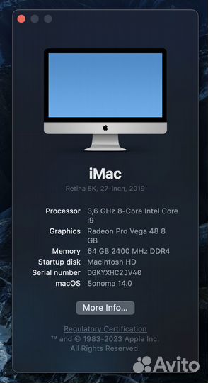 Продам iMac 2019