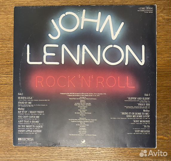 Пластинка John Lennon Rock'n'roll 1975г