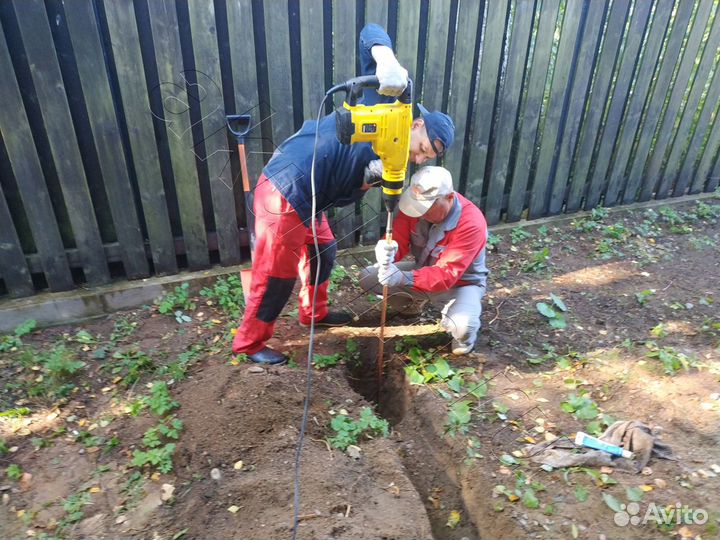 Установка заземления с замером