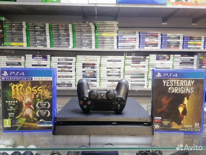 PS4 Slim + Moss + Yesterday Origins