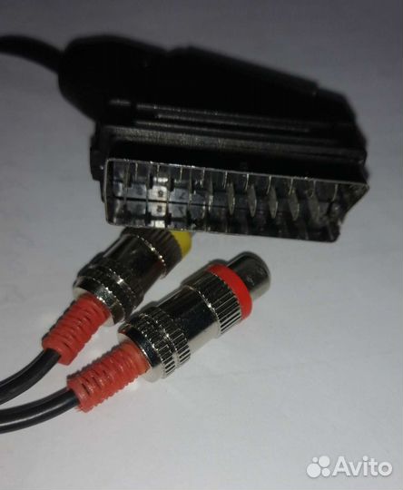 Кабель переходник scart 2 rca (m)
