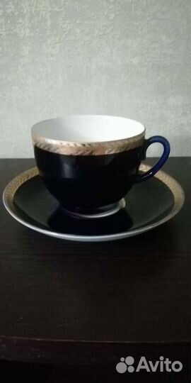 Чашка с блюдцем лфз форфор