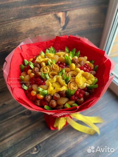 Съедобный букет из сухофруктов/орехов