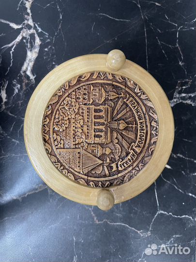 Солонка деревянная с крышкой