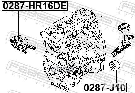 Ролик натяжной Nissan Qashqai 1.6 07 0287HR16DE