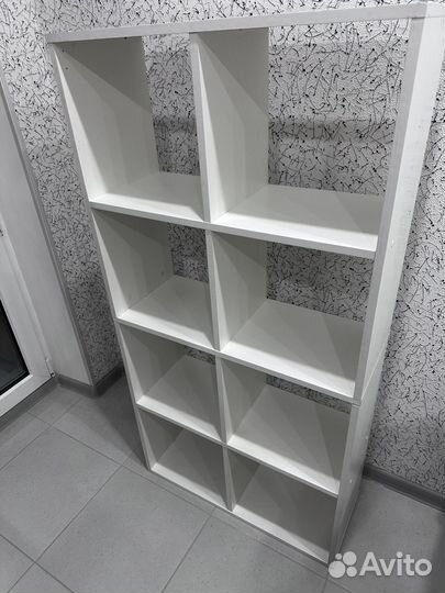 Стеллаж деревянный белый