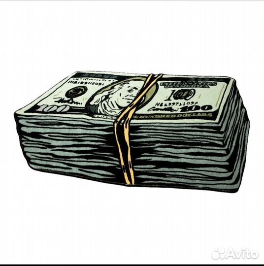 Ковёр в виде пачки денег