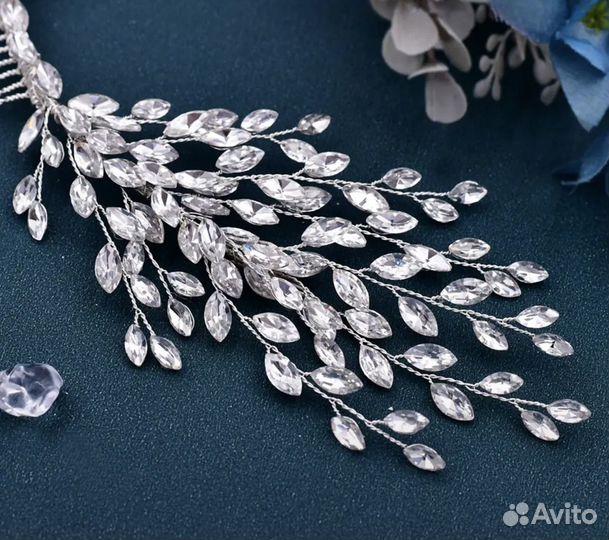 Свадебное украшение для волос. Свадебный гребень