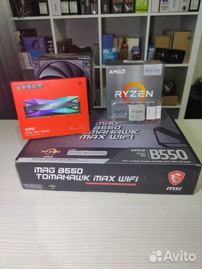 Комплект Ryzen 7 5800x3d+b550 wifi+32gb ddr4+кулер