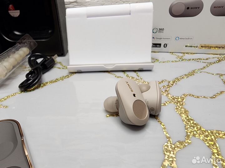 Наушники TWS Sony WF-1000XM3 бежевый