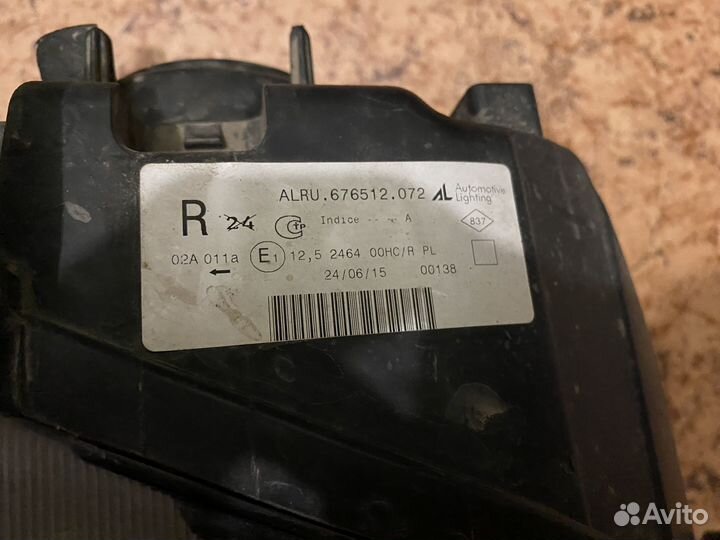 Фара правая Renault Logan 1 alru