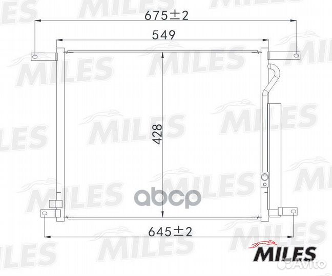 Конденсер chevrolet aveo 1.4 08- accb067 Miles