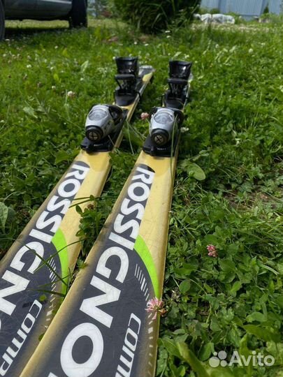 Горные лыжи 130 + ботинки + сумка