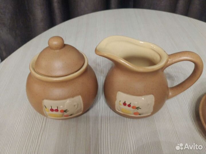 Сервиз чайный глиняный