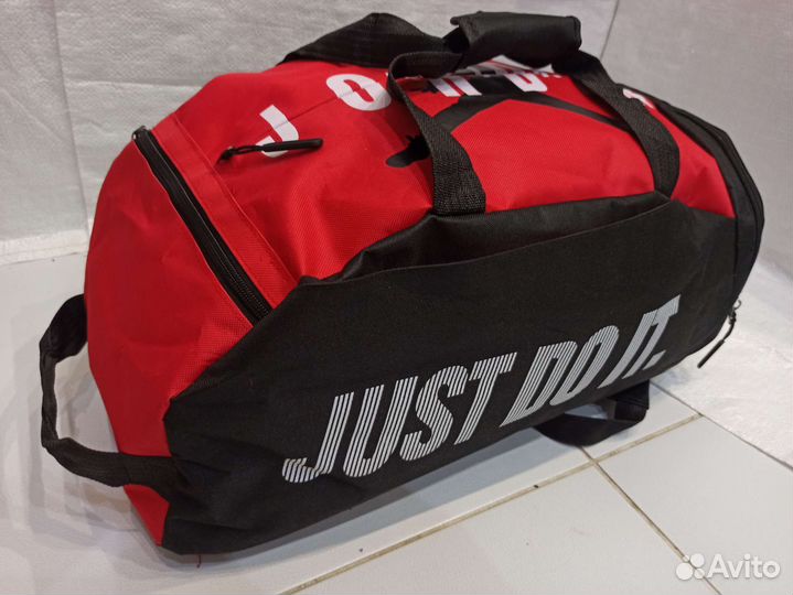 Рюкзак сумка Jordan в спортзал чёрный/красный