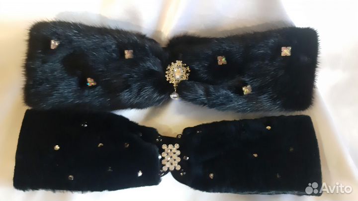 Норковая повязка на голову