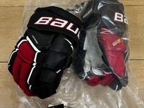 Краги хоккейные Bauer Ultrasonic черные с крас
