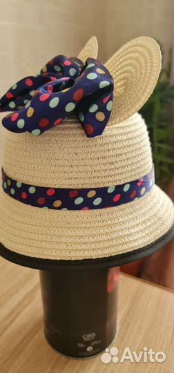 Соломенная шляпа детская