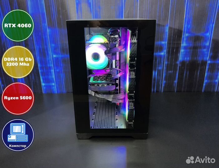 Игровая система AMD5600-RTX4060-16DDR4-VGR3259-A520
