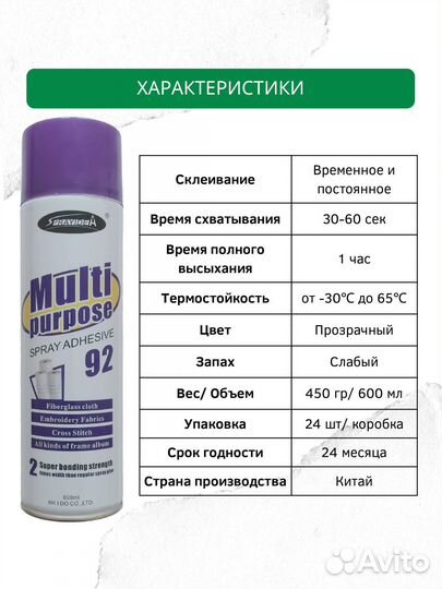 Аэрозольный клей sprayidea 92 / 600мл