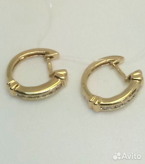 Золотые серьги с бриллиантами