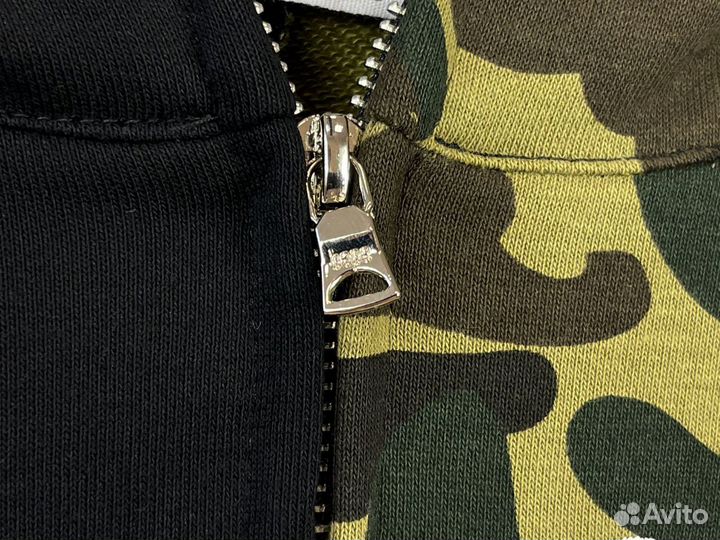 Full Zip Hoodie bape Green/Black/Camo