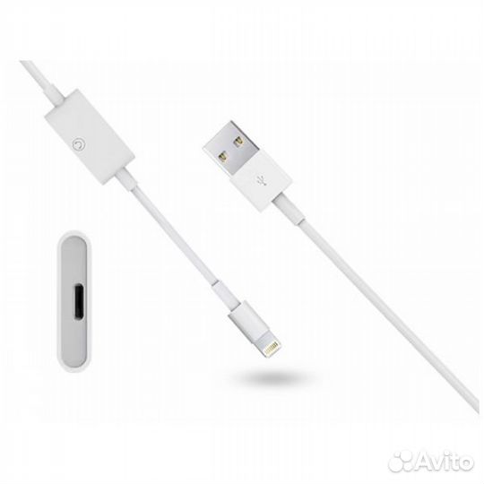 Переходник MA066, USB - Lightning + Lightning, 1 м