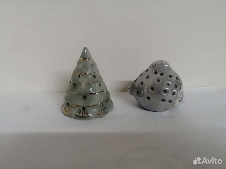 Фарфоровая Игольница Елка и Рыбка