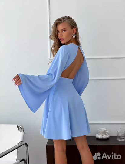 Платье голубое
