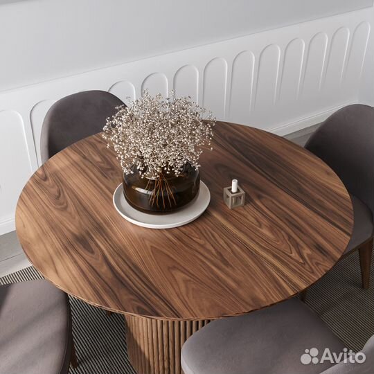 Раздвижной стол из шпона Американского ореха Fenix