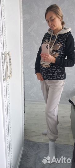 Худи на флисе с капюшоном