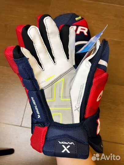 Краги хоккейные Bauer Hyperlite 13-14 син с крас