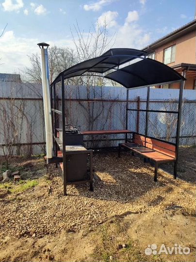 Мангал с печью под казан