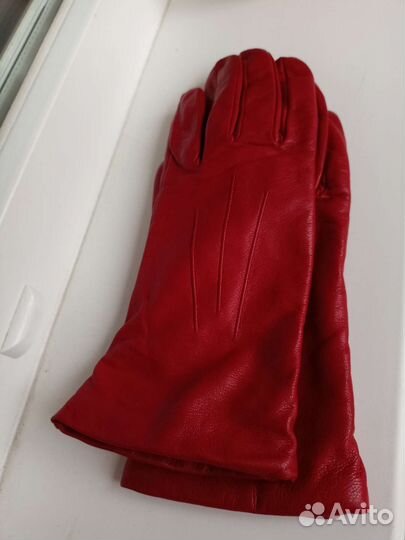 Перчатки кожаные женские