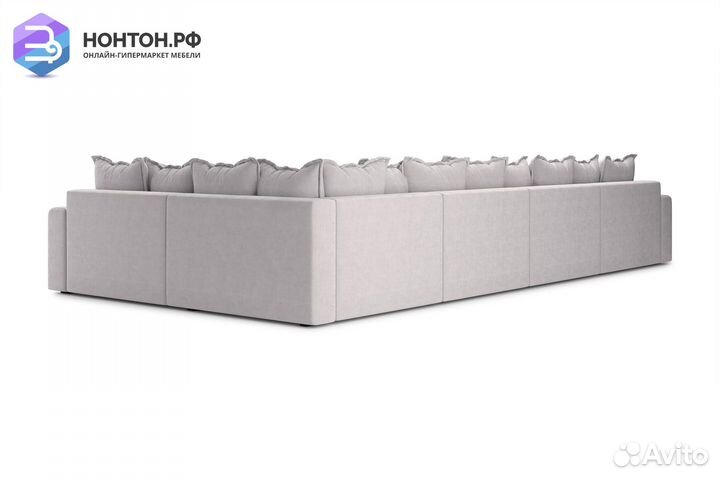 Диван п-образный тик-так Омега бежевый