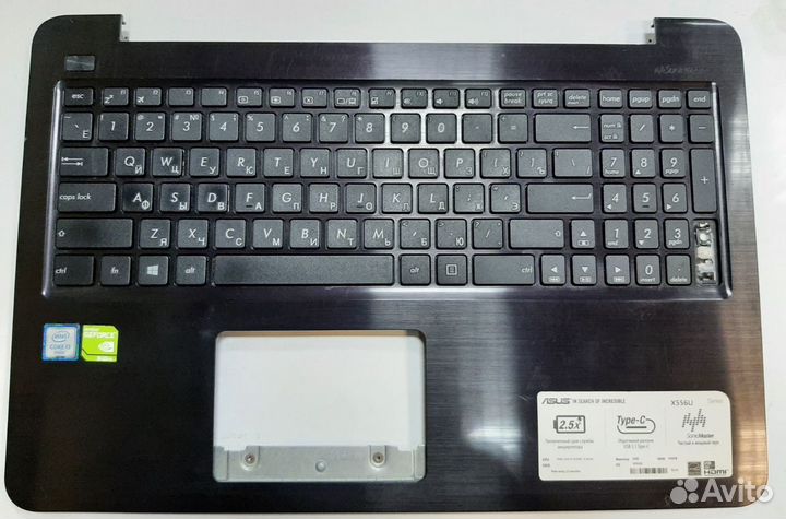 Верхняя часть с клав. Asus X556U. Отп. в регионы