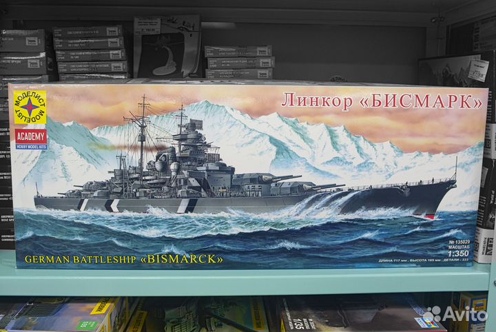 Сборная модель корабля Бисмарк (1:350)