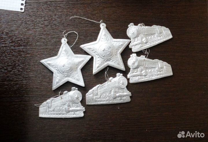 Елочные игрушки - паровоз Сталин и др