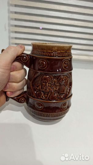 Кружка пивная 07 - бутылка 05 с пеной