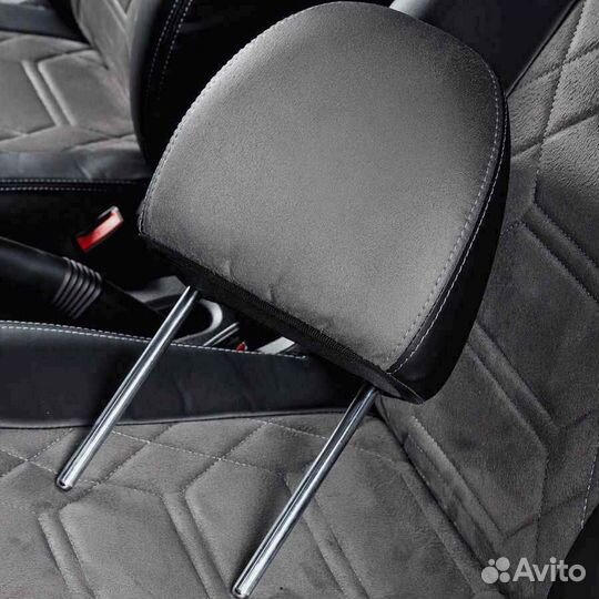 Авточехлы для Hyundai Solaris 2 Анаконда серая