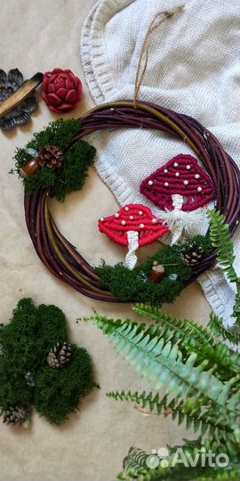 Мухоморы, панно на стену, разные