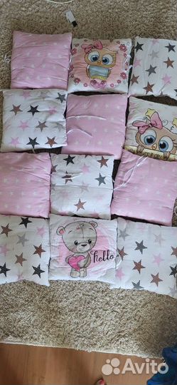 Бортики в кроватку для девочки