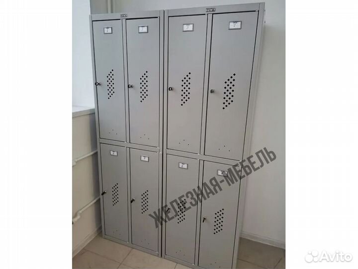 Шкаф для раздевалки Практик Ls-22 на 4 ячейки