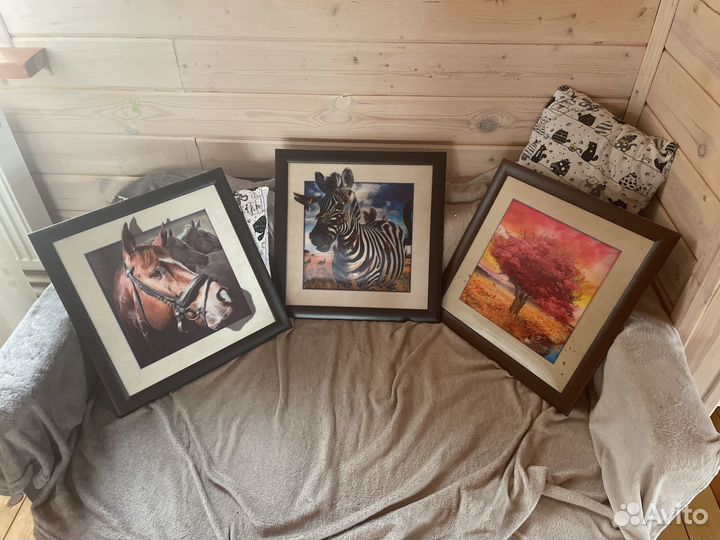 Картины интерьерные 3D в рамках