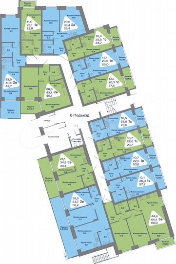 Квартира-студия, 23,7 м², 1/4 эт.