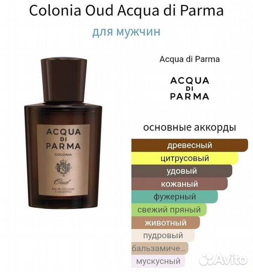 Распив Colonia Oud Оригинал Acqua di Parma